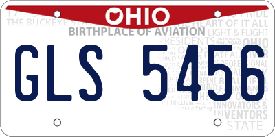 OH license plate GLS5456