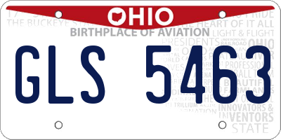 OH license plate GLS5463