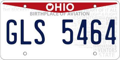 OH license plate GLS5464