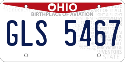 OH license plate GLS5467