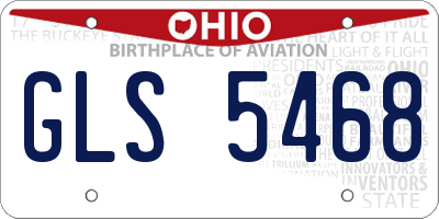 OH license plate GLS5468