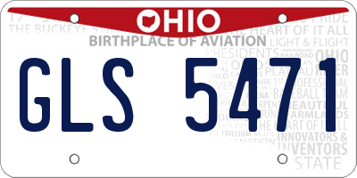 OH license plate GLS5471