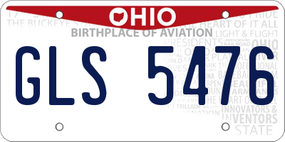OH license plate GLS5476
