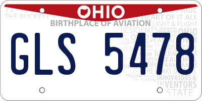 OH license plate GLS5478