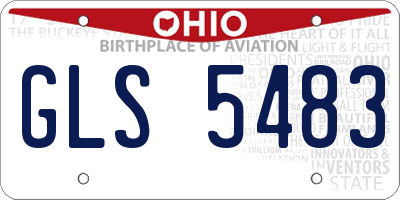 OH license plate GLS5483
