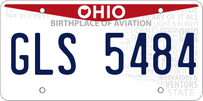 OH license plate GLS5484
