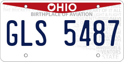OH license plate GLS5487
