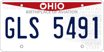 OH license plate GLS5491