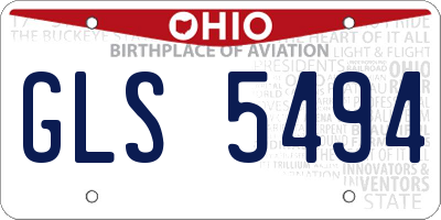 OH license plate GLS5494
