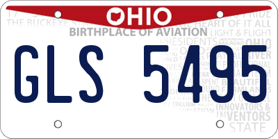 OH license plate GLS5495