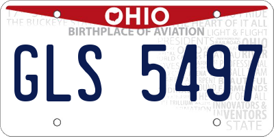 OH license plate GLS5497