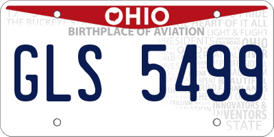OH license plate GLS5499