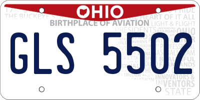 OH license plate GLS5502