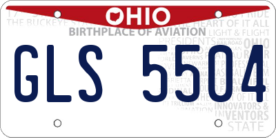 OH license plate GLS5504