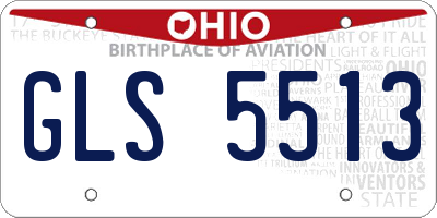 OH license plate GLS5513