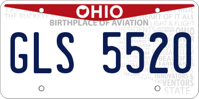 OH license plate GLS5520
