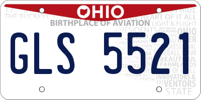OH license plate GLS5521