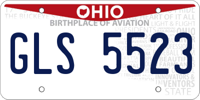OH license plate GLS5523