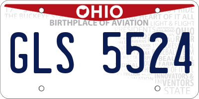 OH license plate GLS5524