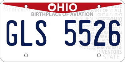 OH license plate GLS5526