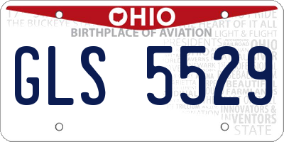 OH license plate GLS5529