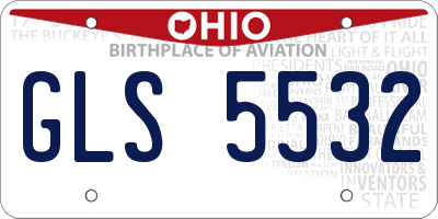 OH license plate GLS5532
