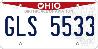 OH license plate GLS5533