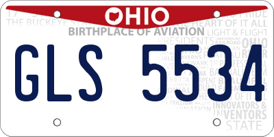 OH license plate GLS5534