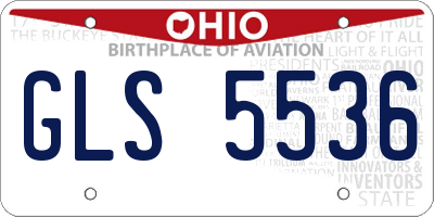 OH license plate GLS5536