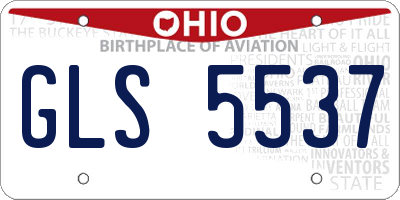 OH license plate GLS5537