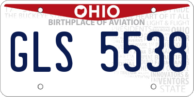 OH license plate GLS5538