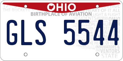 OH license plate GLS5544