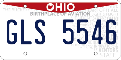 OH license plate GLS5546