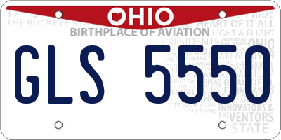 OH license plate GLS5550