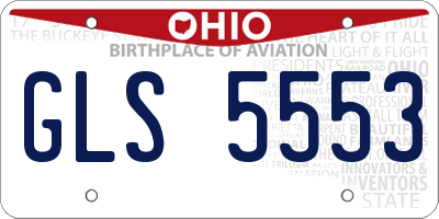 OH license plate GLS5553