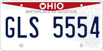 OH license plate GLS5554