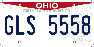 OH license plate GLS5558