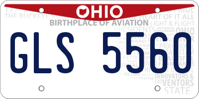 OH license plate GLS5560