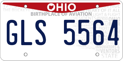 OH license plate GLS5564