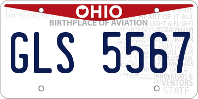 OH license plate GLS5567