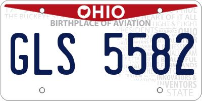 OH license plate GLS5582