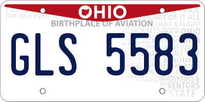 OH license plate GLS5583