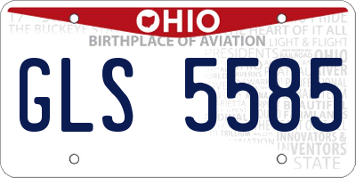 OH license plate GLS5585