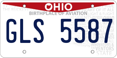 OH license plate GLS5587