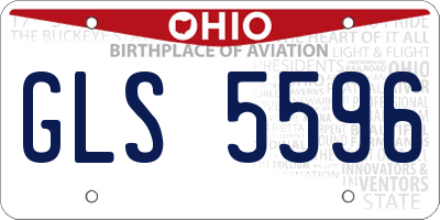 OH license plate GLS5596