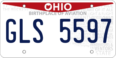 OH license plate GLS5597