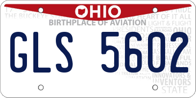 OH license plate GLS5602