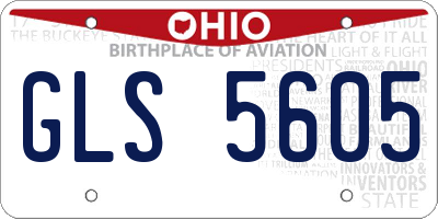 OH license plate GLS5605