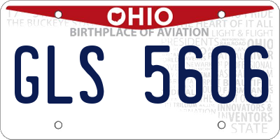 OH license plate GLS5606