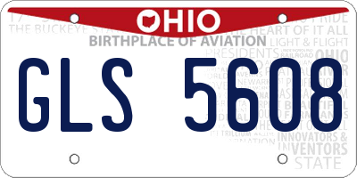 OH license plate GLS5608